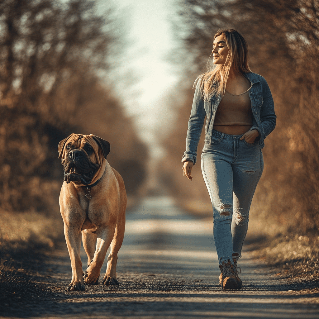 Boerboel Puppy Sitting Beside a Person